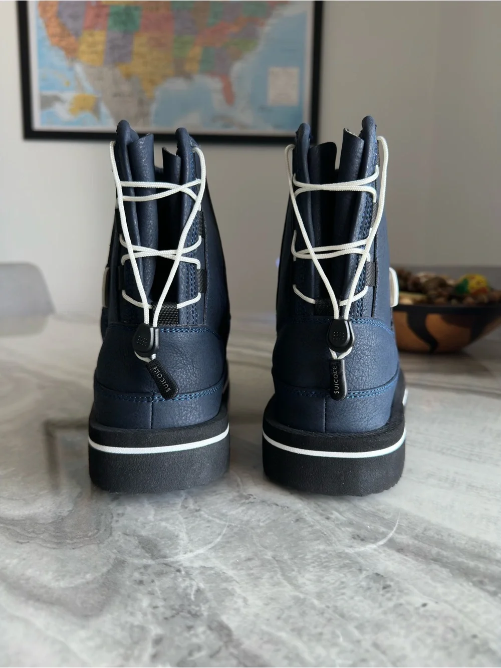 Suicoke QC-ANWP Waterproof Navy Blue Ankle Boots